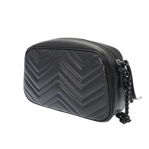 Gucci Black Bag Marmont Leather GG Shoulder